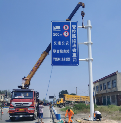 塔城双悬臂标志杆、交通标志杆制作、门架立柱加工厂家